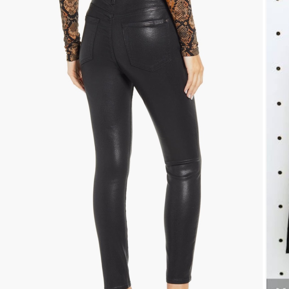 7 For All Mankind (b)air Coated High Waist Ankle Skinny Jeans